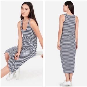 Everlane Black and White Striped Maxi Dress
